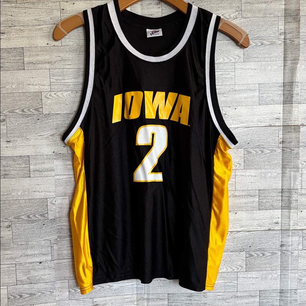 University of Iowa Hawkeyes Satin Jersey shirt Game Day tailgate USA Small